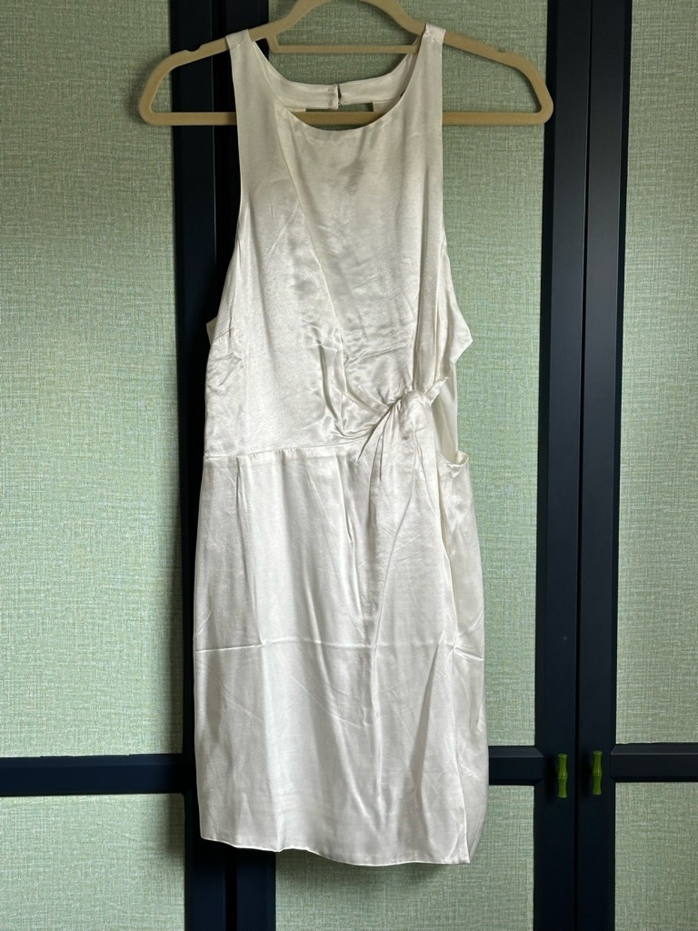 For Love & Lemons Lucy Satin Backless Cut Out Mini Dress in White, NWT, Size L - Picture 4 of 11